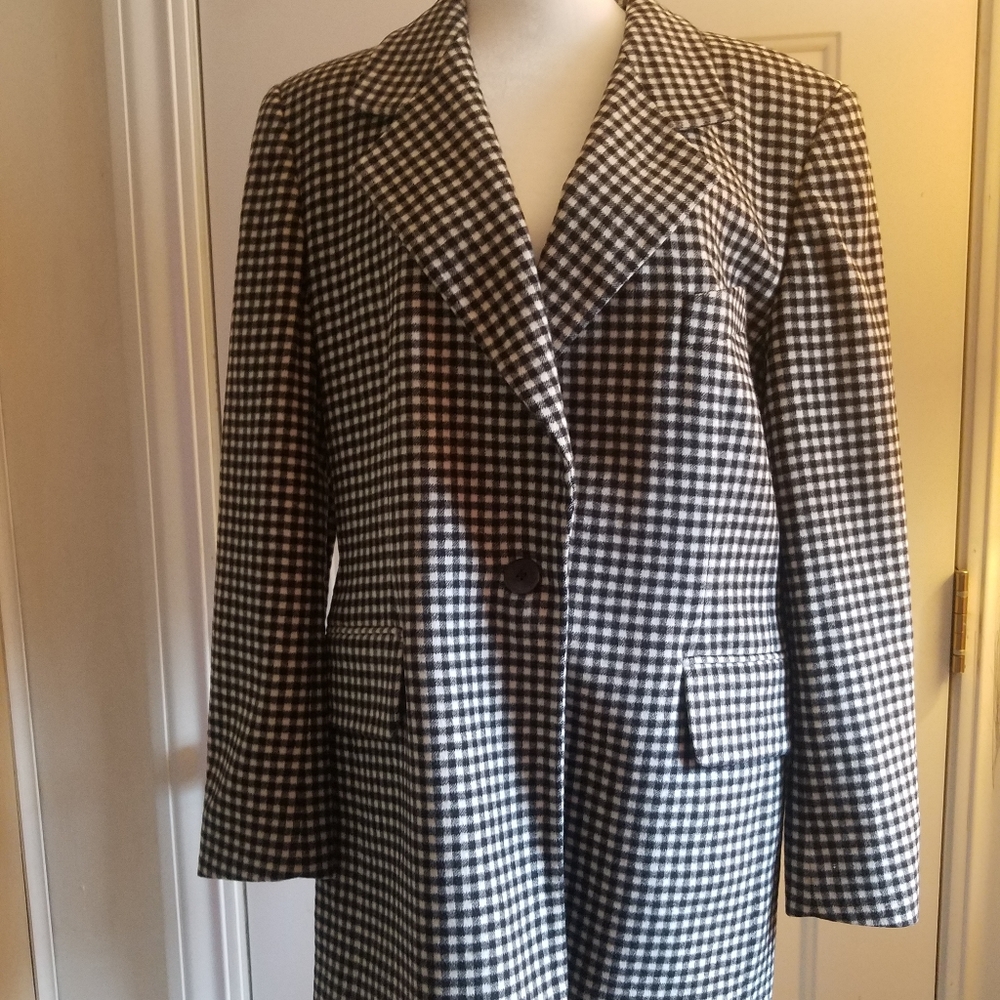 Escada Margaretha Ley Wool Houndstooth Blazer